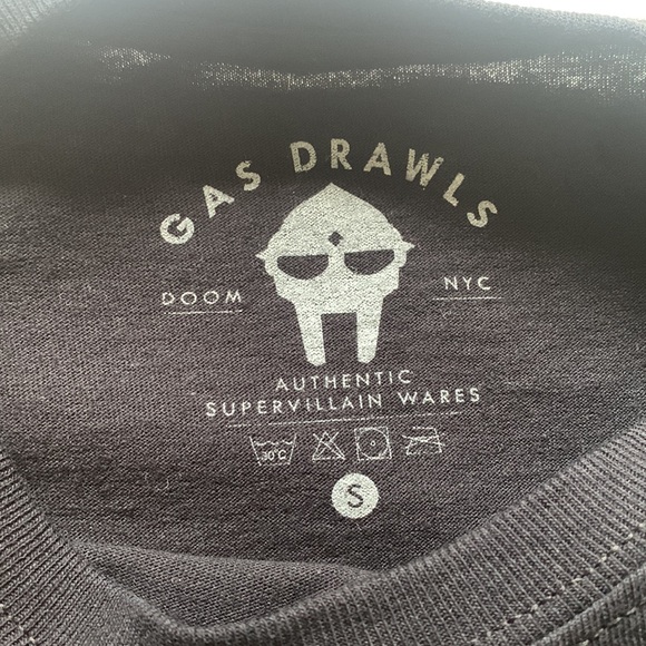 Gas Drawls MF Doom T-Shirt Size Small | Unisex Black MF Doom Supervillain Tee - Picture 4 of 6